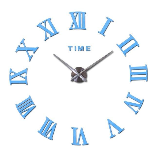 Wall Clock Promotion New Home Decor Large Roman Mirror 3D Wall Clock Mirror Surface Decorative Clock Large Wall Sticker Clock for Living Room Bedroom Office Home Decorations Fashion  Modern Quartz Clocks Living Room  Sticker Watch