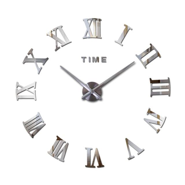 Wall Clock Promotion New Home Decor Large Roman Mirror 3D Wall Clock Mirror Surface Decorative Clock Large Wall Sticker Clock for Living Room Bedroom Office Home Decorations Fashion  Modern Quartz Clocks Living Room  Sticker Watch