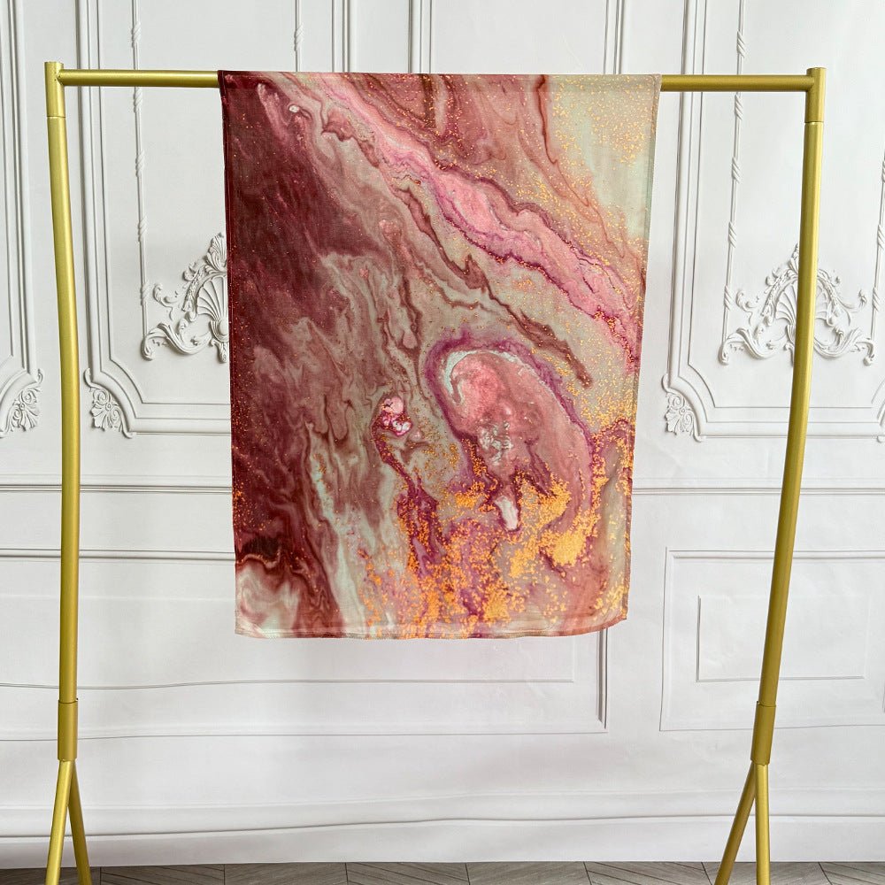 Watercolor Artistic Cotton Hijab with Painted Floral Motifs (MH144)
