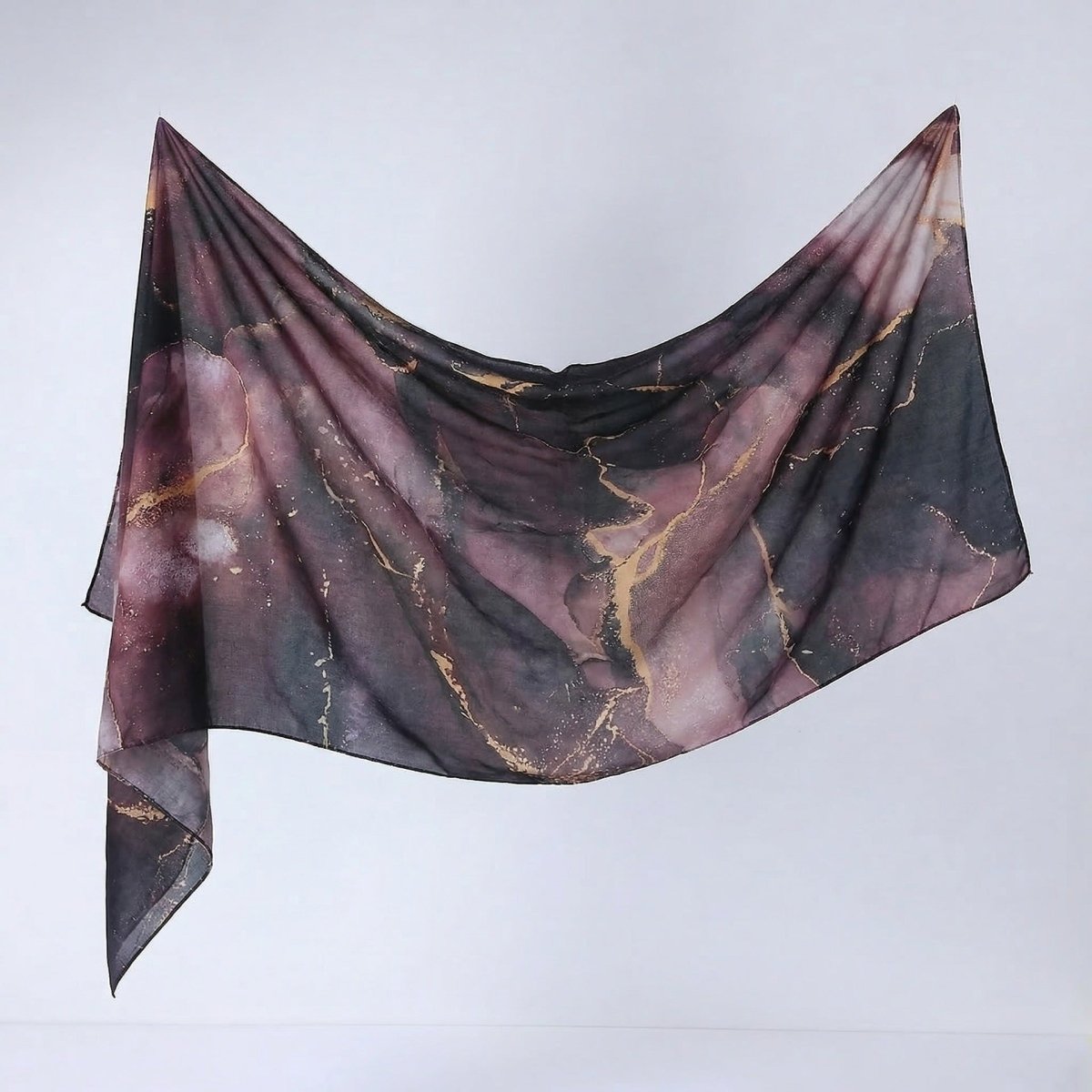 Watercolour Print Hijab Shawl(MH229)