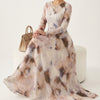 Watercolour Print Maxi Dress(MS447)