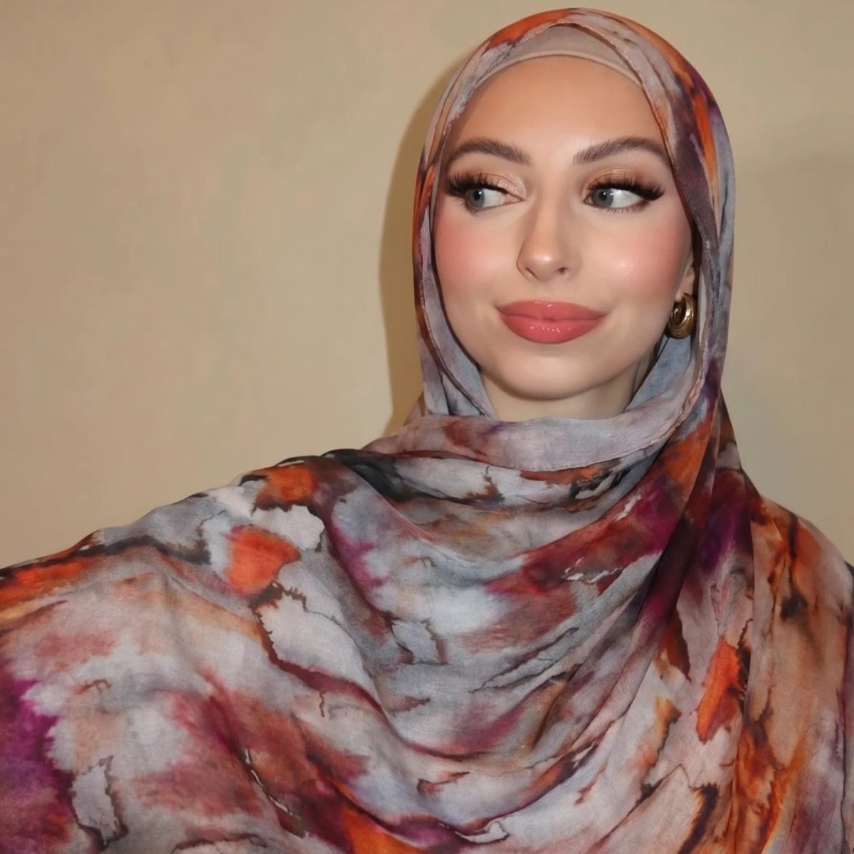 Watercolour Wash Hijab Scarf(MH240)