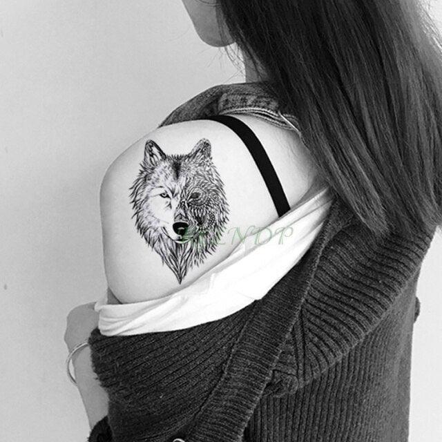 Waterproof Animal Temporary Tattoo Sticker Wolf Modern Tatoo Foot Neck Luxury Tattoos For Men Women