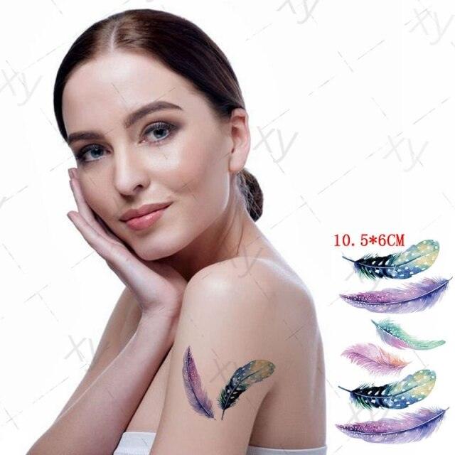 Waterproof Temporary Tattoo Lavender Stickers Butterfly Flower Luxury Small Tattoo For Body Arm