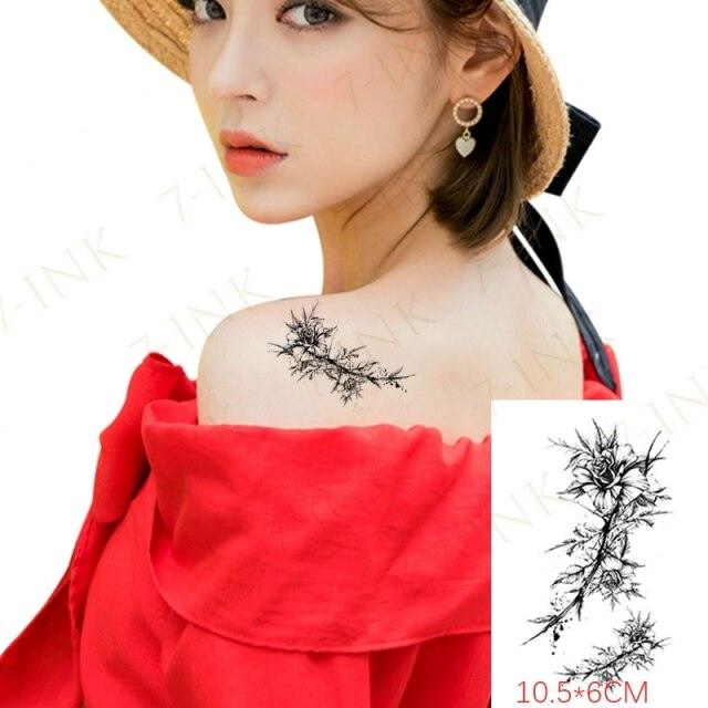 Waterproof Temporary Tattoo Lavender Stickers Butterfly Flower Luxury Small Tattoo For Body Arm