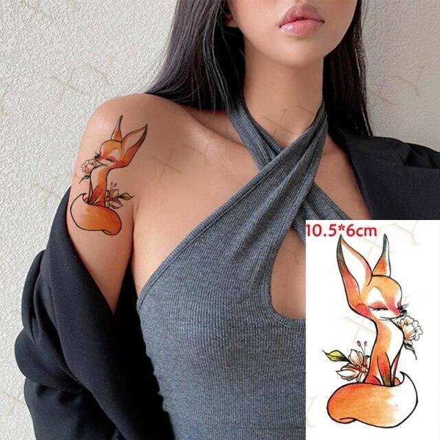 Waterproof Temporary Tattoo Lavender Stickers Butterfly Flower Luxury Small Tattoo For Body Arm