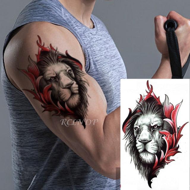 Waterproof Womens Temporary Sticker Tattoo Flower Rose Realistic Sketches For Arm Hand