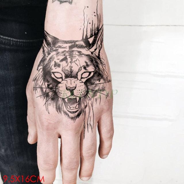 Waterproof Womens Temporary Sticker Tattoo Flower Rose Realistic Sketches For Arm Hand
