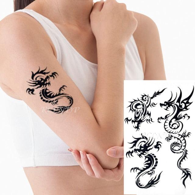 Waterproof Womens Temporary Sticker Tattoo Flower Rose Realistic Sketches For Arm Hand