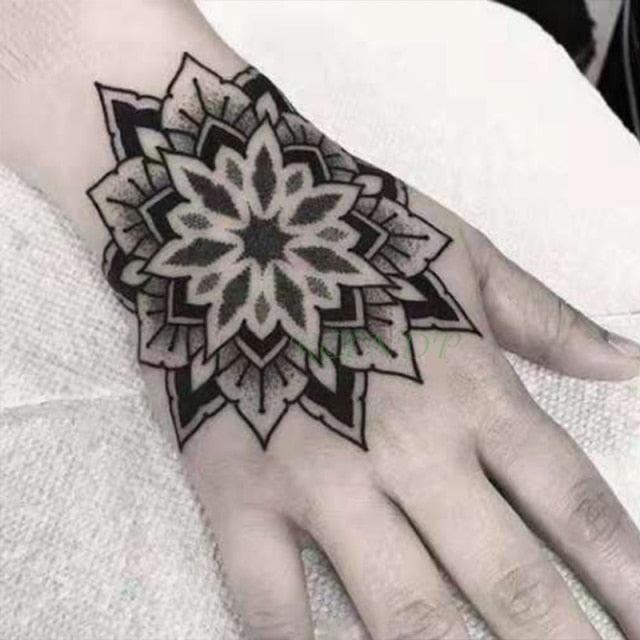 Waterproof Womens Temporary Sticker Tattoo Flower Rose Realistic Sketches For Arm Hand