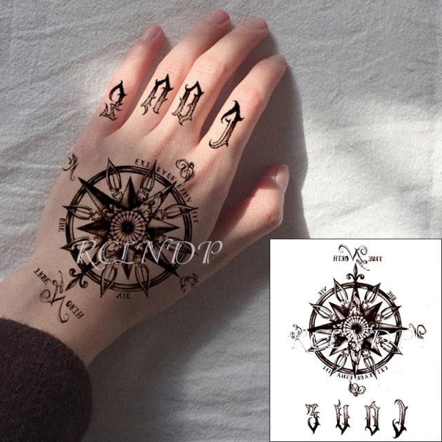 Waterproof Womens Temporary Sticker Tattoo Flower Rose Realistic Sketches For Arm Hand