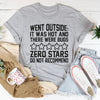 Went Outside It Was Hot & There Were Bugs Tee