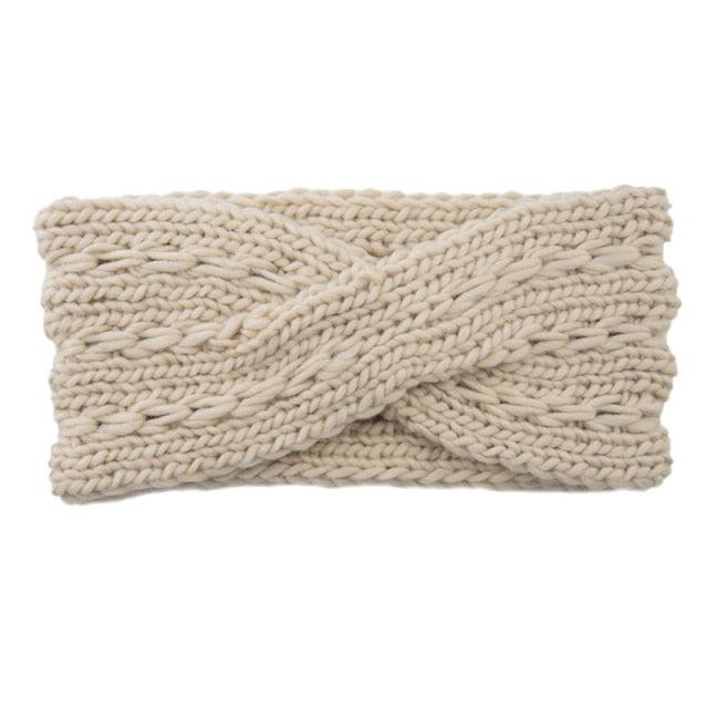 Wide Knitted Headband Bows Knotted Winter Women Turban Hair Accessories For Girls Lady Soft Knitting Winter Headbands Gorgeous Hair Accessories For Women
