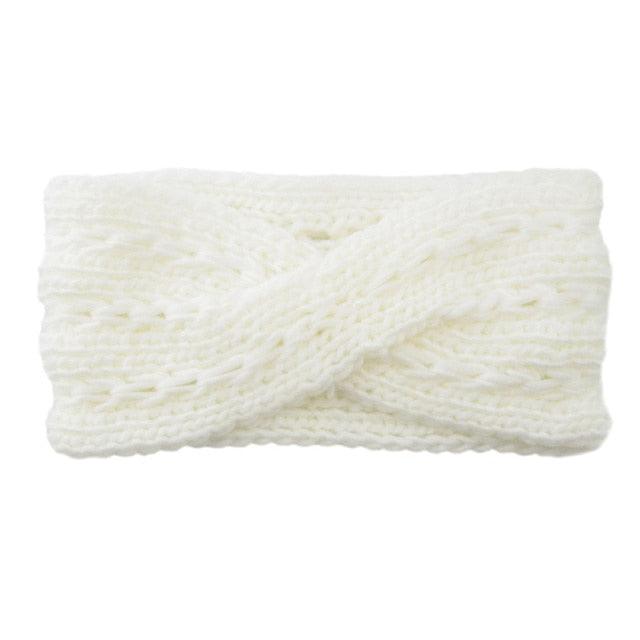 Wide Knitted Headband Bows Knotted Winter Women Turban Hair Accessories For Girls Lady Soft Knitting Winter Headbands Gorgeous Hair Accessories For Women