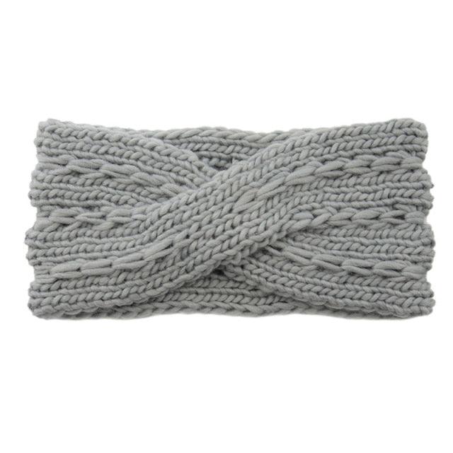 Wide Knitted Headband Bows Knotted Winter Women Turban Hair Accessories For Girls Lady Soft Knitting Winter Headbands Gorgeous Hair Accessories For Women