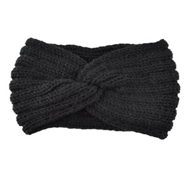 Wide Knitted Headband Bows Knotted Winter Women Turban Hair Accessories For Girls Lady Soft Knitting Winter Headbands Gorgeous Hair Accessories For Women