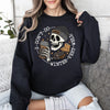 I Don't Do Winter Very Well Skeleton Freezing Cold Graphic Illustration Sweatshirt