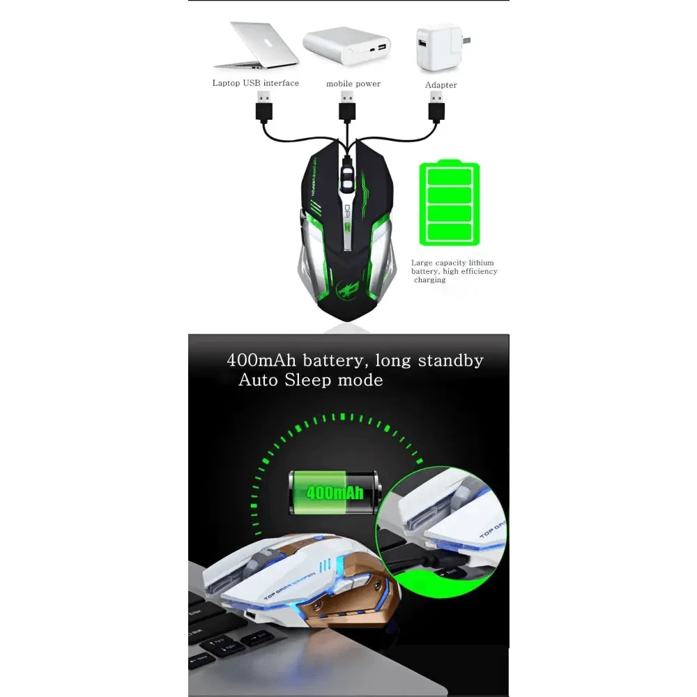 Wireless Gaming Mouse Backlight USB Optical Gamer Computer Mice Laptop Wireless DPI Mice