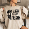 Wish It Was Friday Vintage Halloween Spooky Night Edition Retro Throwback Graphic Sweatshirt