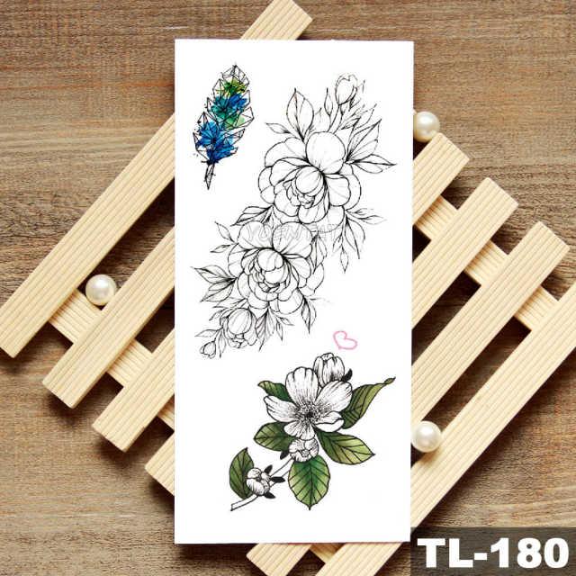Womans Rose Flower Waterproof Temporary Tattoo Sticker For Arm Body Gorgeous Girls Tattoos