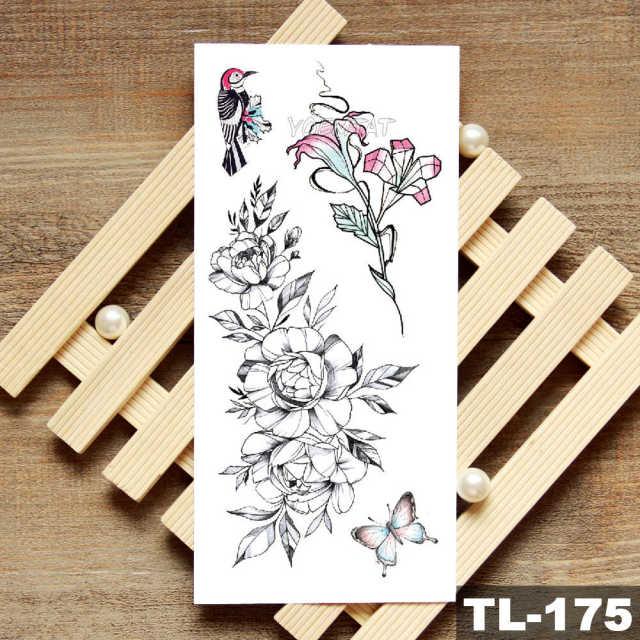 Womans Rose Flower Waterproof Temporary Tattoo Sticker For Arm Body Gorgeous Girls Tattoos