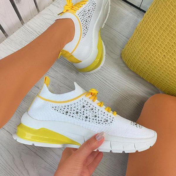 Women Elegant Sneakers Thick Bottom Women Casual Shoes Athletic Road Running Mesh Breathable Casual Sneakers Lace Up Comfort Sports Sneakers