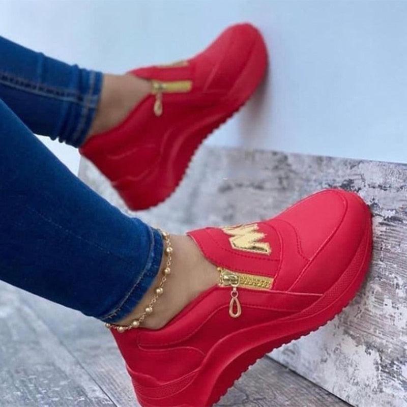 Women Elegant Sneakers Thick Bottom Women Casual Shoes Athletic Road Running Mesh Breathable Casual Sneakers Lace Up Comfort Sports Sneakers