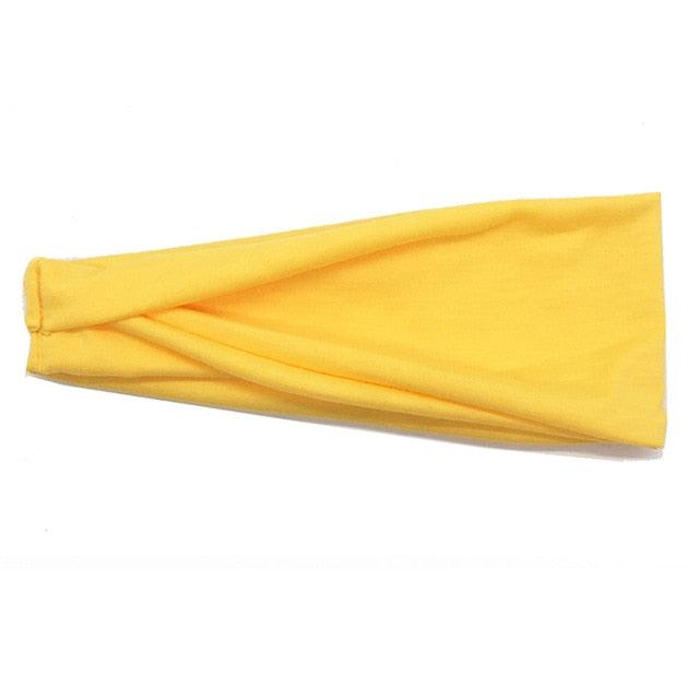 Women Headband Solid Color Twist Cotton Wide Turban Twisted Knotted Headwrap Girls Hairband Fashion Scrunchies Gorgeous Hair Accessories For Women