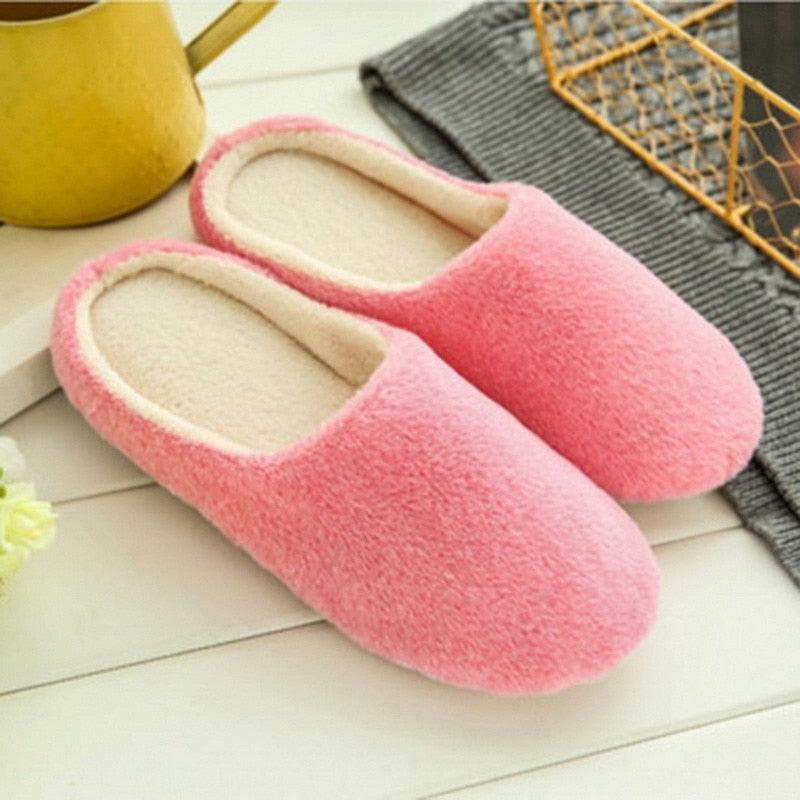 Women Indoor House Plush Soft Cute Cotton Slippers Shoes Non-slip Floor Home Slippers Slides For Bedroom Memory Foam Slippers Scuff Outdoor Indoor Warm Plush Bedroom Shoes With Fur Lining