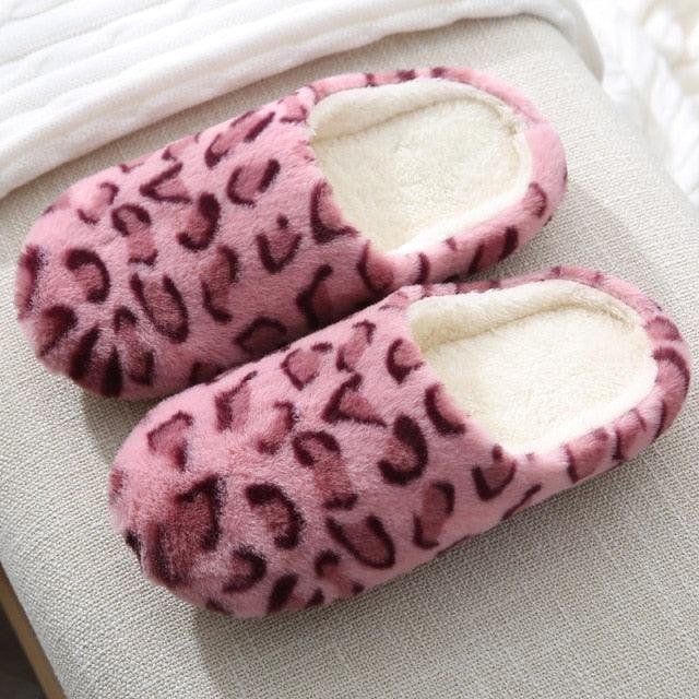 Women Indoor Slippers Warm Plush Home Slipper Autumn Winter Woman House Flat Floor Soft Slipper Silent Slides Plush Fleece Insole Fluffy Slippers For Indoor Home Bedroom