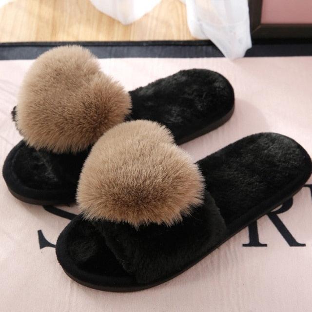 Women Indoor Warm Home Slippers Bedroom Cute Heart Pattern Non-slip Soft Comfort Plush House Heart Slippers Women Cute Fluffy Soft Sole Plush For House Indoor Outdoor Memory Foam Open Toe Slippers
