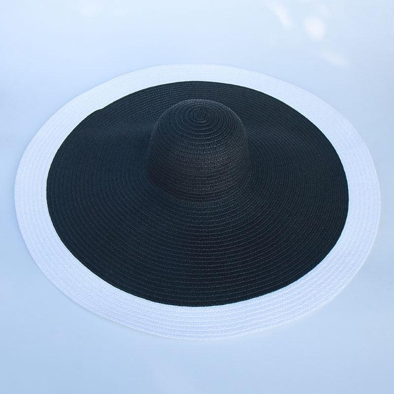 Women Oversized Foldable Summer Large Wide Hat Beach Straw Hat Cute Sun Cap Retro Foldable Handmade Big Hats Ladies UV Protection Hat Vintage Summer Sun Beach Hats
