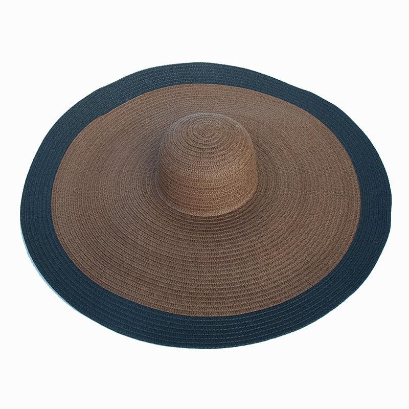 Women Oversized Foldable Summer Large Wide Hat Beach Straw Hat Cute Sun Cap Retro Foldable Handmade Big Hats Ladies UV Protection Hat Vintage Summer Sun Beach Hats