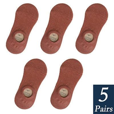 Women's Cute Cotton Invisible No Show Non-Slip Summer Candy Solid Color Silicone Short Socks Fashion Thin Ankle Boat Socks