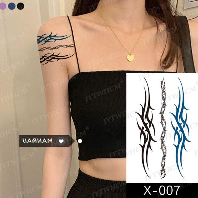 Women's Different Stickers Tattoo Temporary Waterproof Neck Arm Leg Tattoo Colorful Design