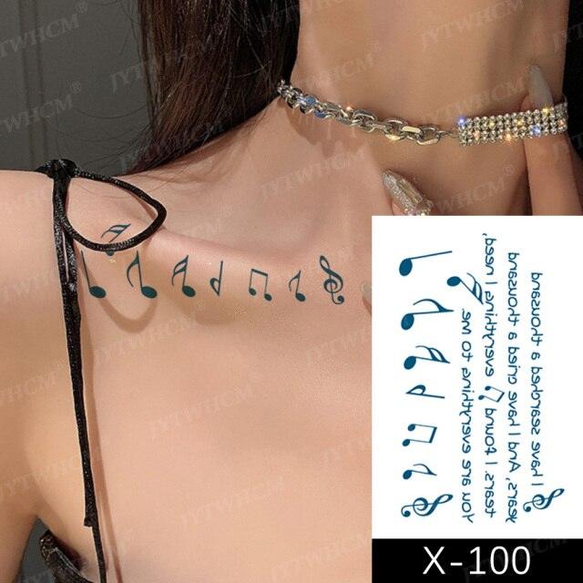 Women's Different Stickers Tattoo Temporary Waterproof Neck Arm Leg Tattoo Colorful Design