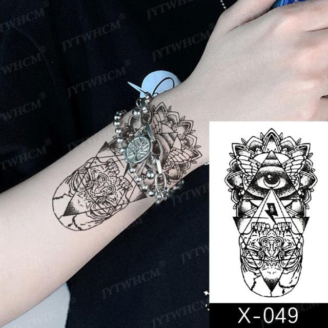 Women's Different Stickers Tattoo Temporary Waterproof Neck Arm Leg Tattoo Colorful Design