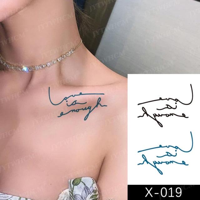 Women's Different Stickers Tattoo Temporary Waterproof Neck Arm Leg Tattoo Colorful Design