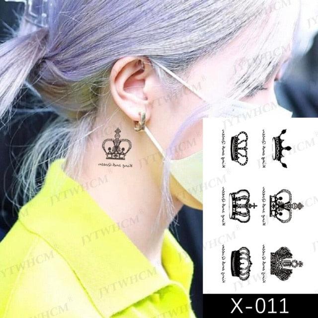 Women's Different Stickers Tattoo Temporary Waterproof Neck Arm Leg Tattoo Colorful Design