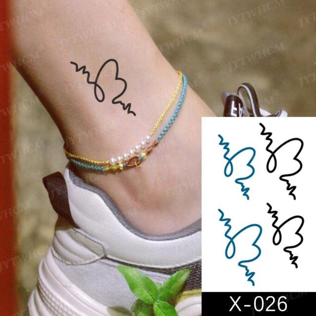 Women's Different Stickers Tattoo Temporary Waterproof Neck Arm Leg Tattoo Colorful Design