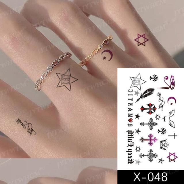 Women's Different Stickers Tattoo Temporary Waterproof Neck Arm Leg Tattoo Colorful Design