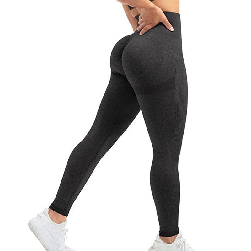 Women Seamless Workout Leggings High Waist Push Up Leggings Seamless Leggings Women Yoga Pants Fitness Push Up Leggings Workout Gym Pants Female Ladies Fashion Legging Bright Colors Yellow Sports Leggings
