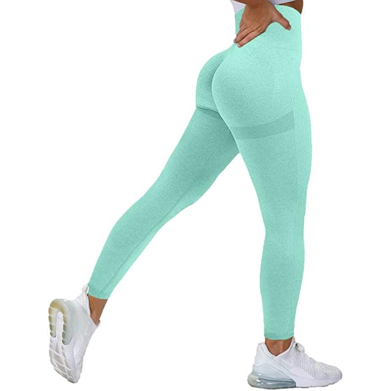 Women Seamless Workout Leggings High Waist Push Up Leggings Seamless Leggings Women Yoga Pants Fitness Push Up Leggings Workout Gym Pants Female Ladies Fashion Legging Bright Colors Yellow Sports Leggings
