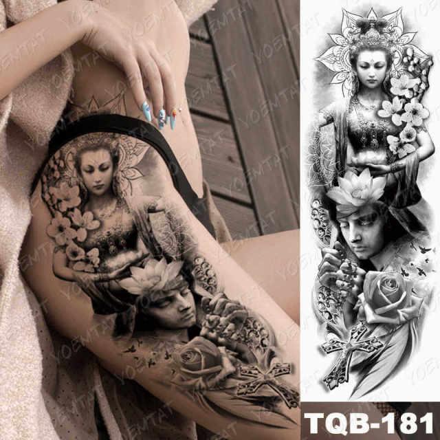Womens Large Tattoo Eye Lion Waterproof Temporary Sticker Realistic Big Luxury Tattoo Modern Design
