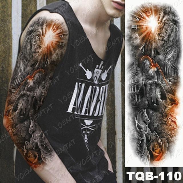 Womens Large Waterproof Temporary Sticker Tattoo Tiger Fox Luxury Design From Wonderland
