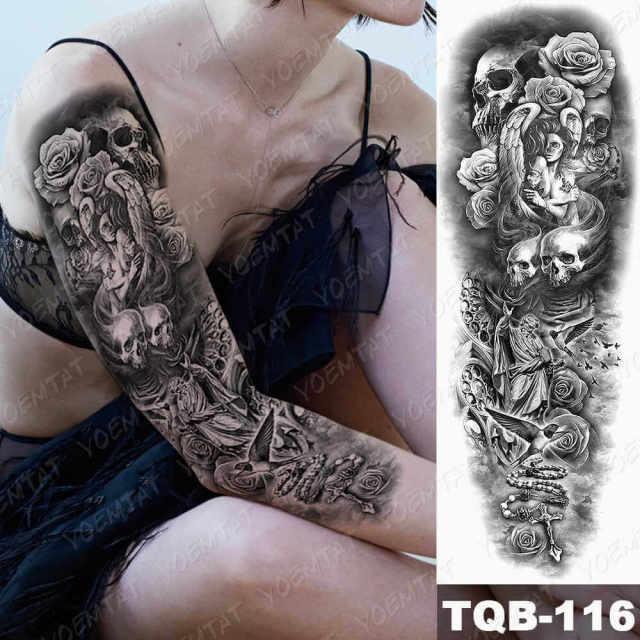 Womens Large Waterproof Temporary Sticker Tattoo Tiger Fox Luxury Design From Wonderland