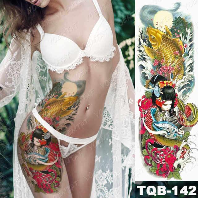 Womens Large Waterproof Temporary Sticker Tattoo Tiger Fox Luxury Design From Wonderland