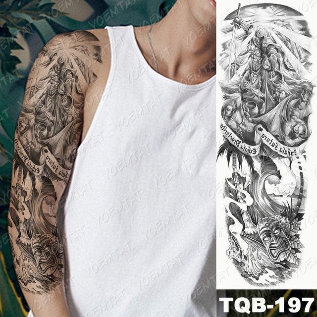 Womens Large Waterproof Temporary Sticker Tattoo Tiger Fox Luxury Design From Wonderland