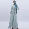 Women's Mint Green Abaya with Pearl Buttons & Pockets - Mariam's Collection