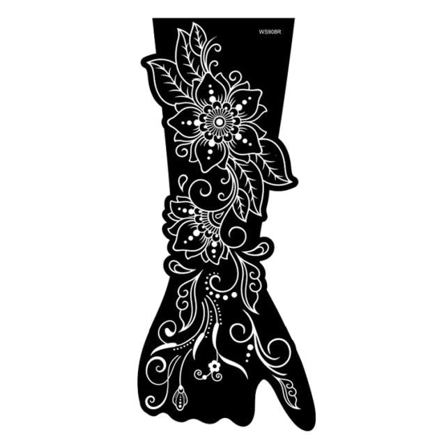Womens Rose Tattoo Temporary Waterproof Body Tattoos Luxury Flower Design Modern Sticker
